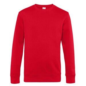 B&C Mens King Crew Neck Sweater, Red, XL